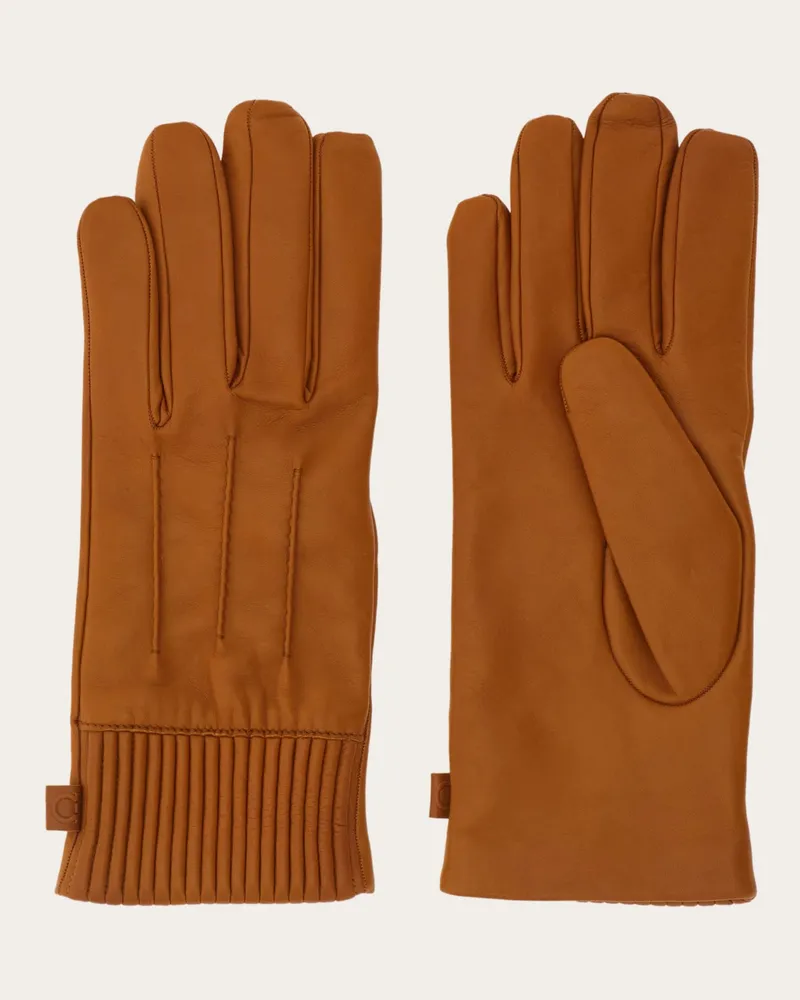 Ferragamo Herren Gefütterte Handschuhe Braun Braun