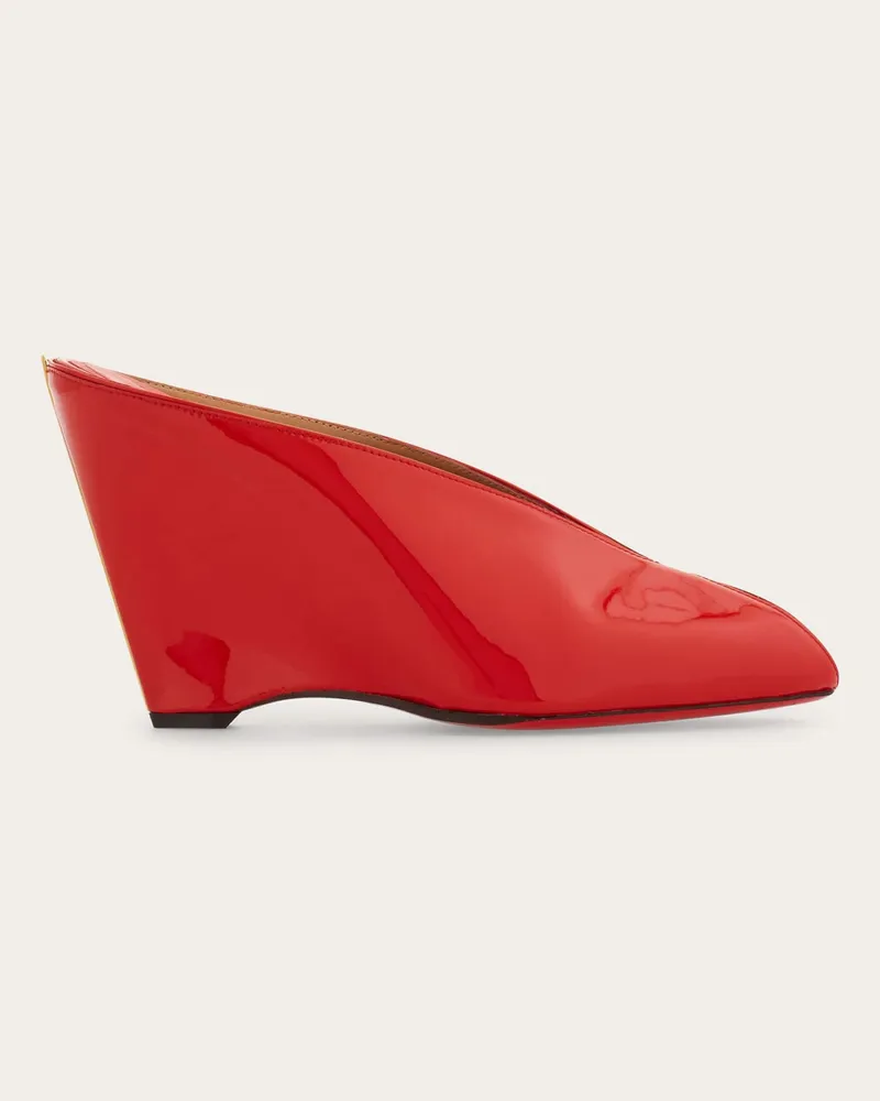 Ferragamo Damen Plateau-Mule Rot Größe 5 Rot