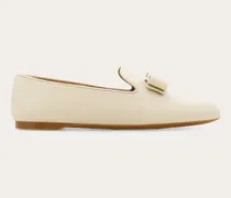 Damen Loafer mit Vara-Schleife Weiß Größe 5