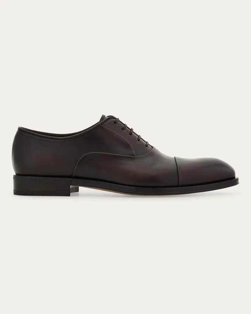 Ferragamo Herren Captoe-Oxford-Schuh Braun Größe Braun