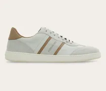 Herren Low-Top-Sneaker mit Signatur Beige Größe