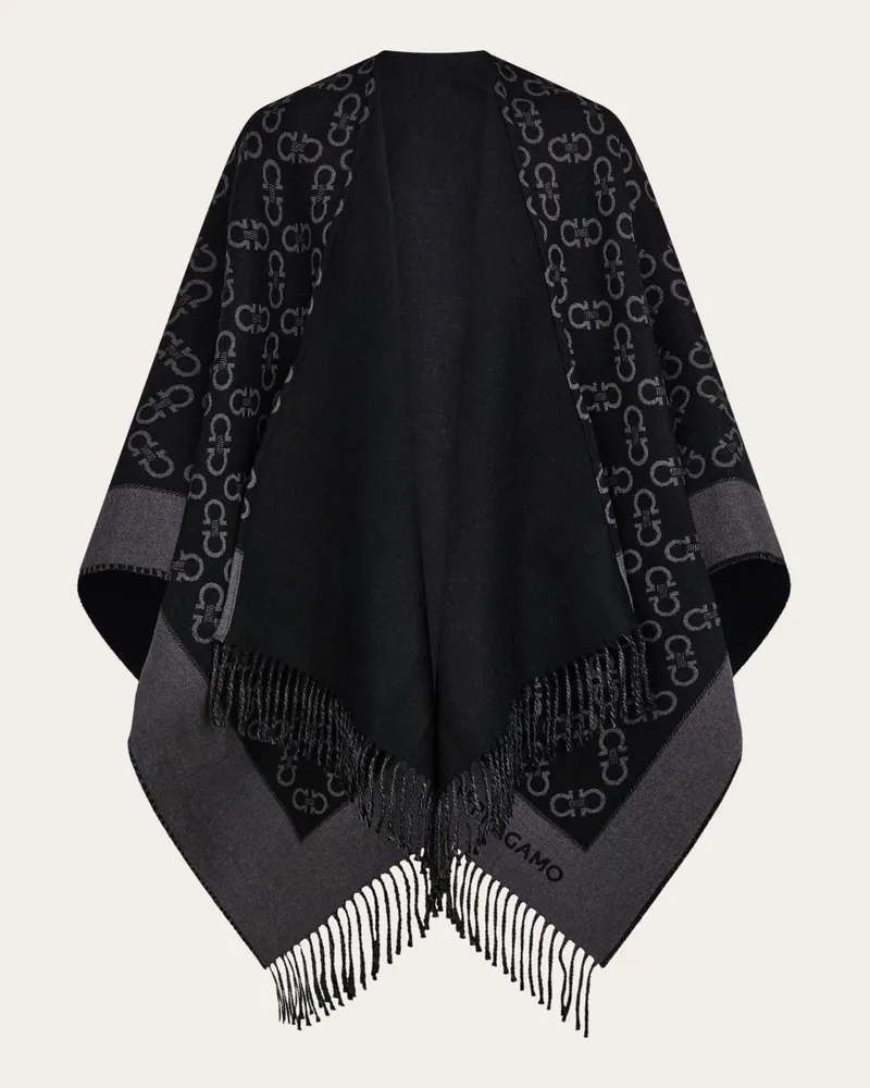 Ferragamo Damen Gancini Wendecape Grau Grau