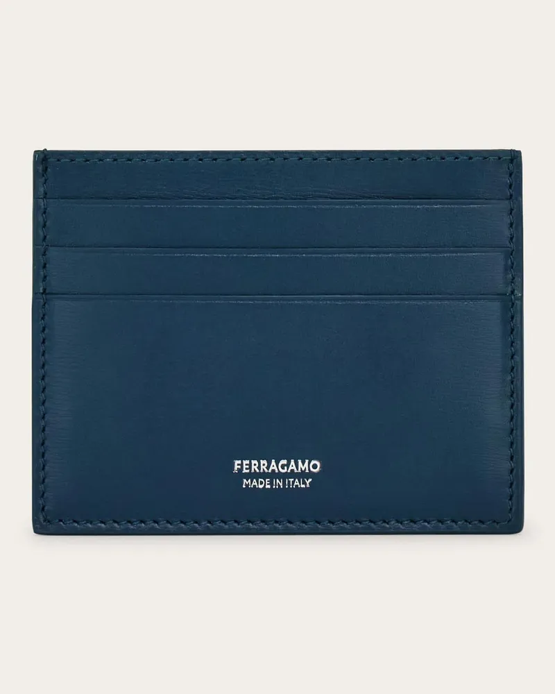 Ferragamo Herren Kreditkartenetui Blau Blau