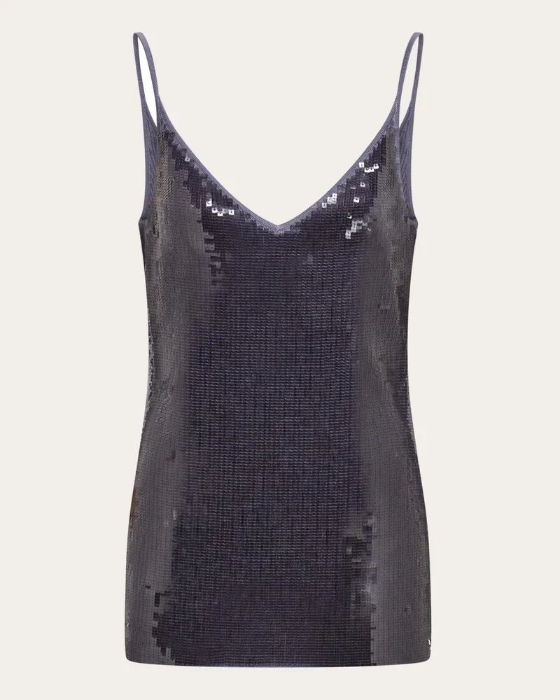 Ferragamo Damen Top mit Pailletten Blau Blau