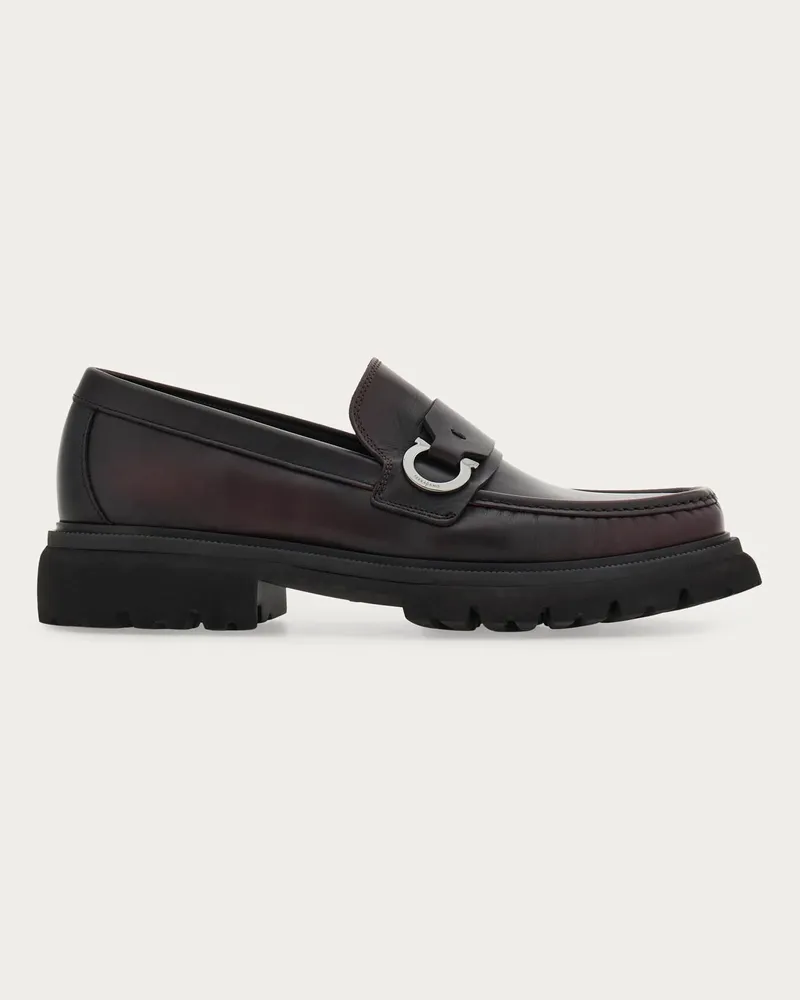 Ferragamo Herren Loafer mit Gancini-Ornament Rot Größe Rot
