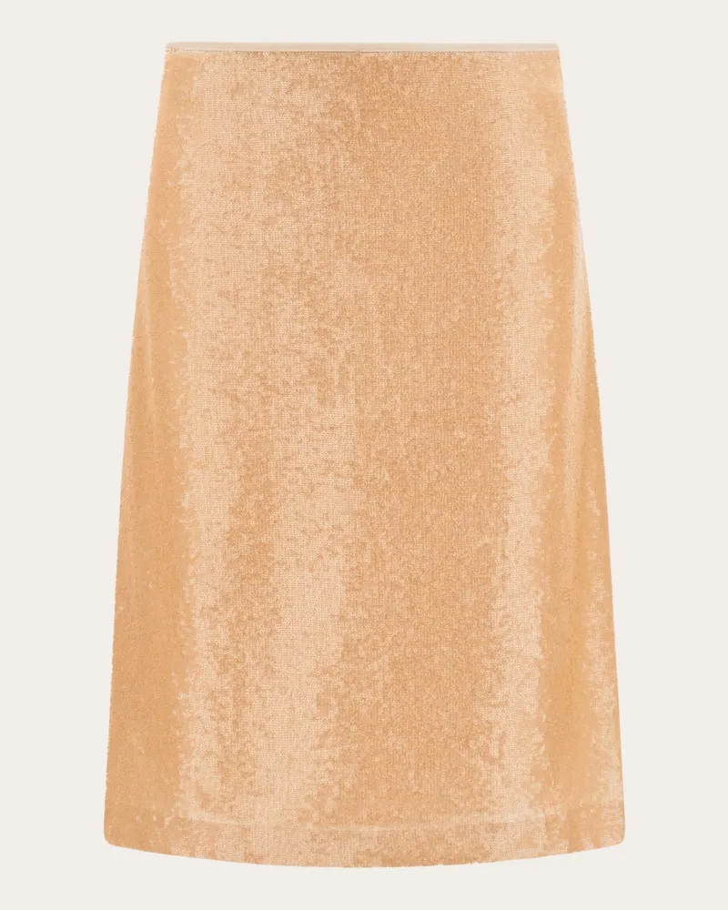 Ferragamo Damen Rock mit Pailletten Rosa Rosa