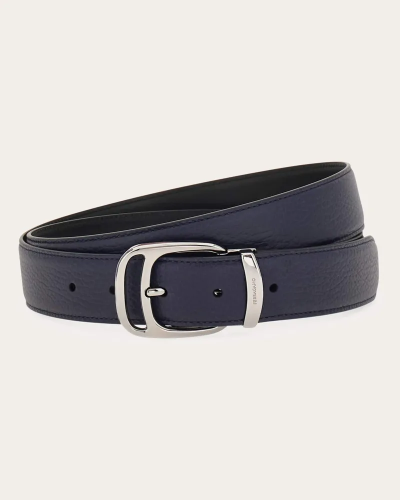 Ferragamo Herren Verstellbarer Wendegürtel Blau Blau
