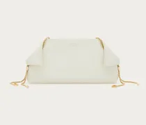 Damen Mini Bag mit Kette Weiß