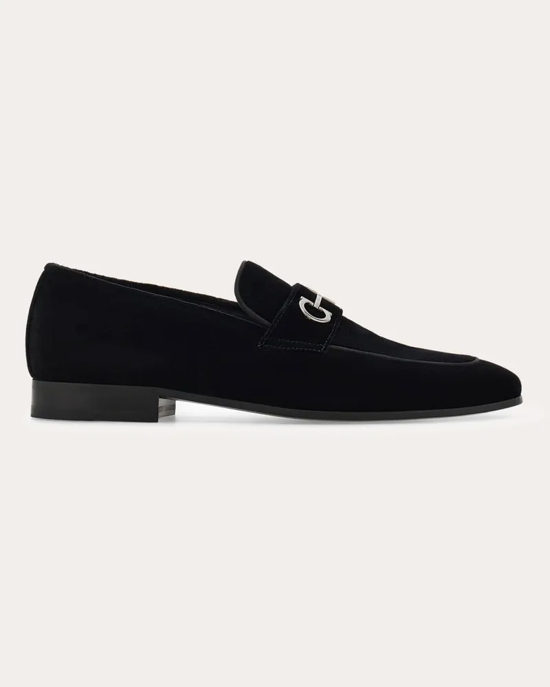Ferragamo Herren Loafer mit Gancini-Ornament Schwarz Größe Schwarz