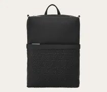 Herren Rucksack mit Gancini-Prägung Schwarz
