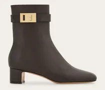 Damen Stiefelette mit Hug Schnalle Braun Größe 5