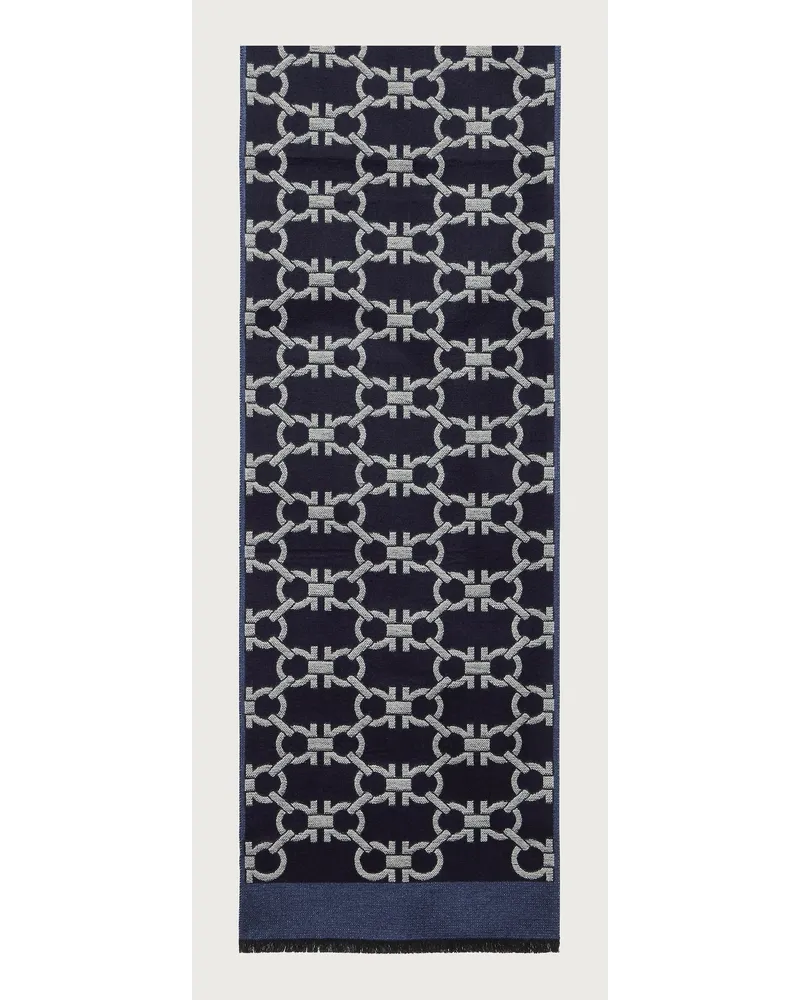 Ferragamo Herren Gancini-Schal Blau Blau