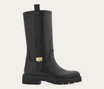 Damen Bikerstiefel mit Hug-Schnalle Schwarz Größe 5
