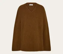 Damen Cape aus Kaschmir-Mischwolle Braun