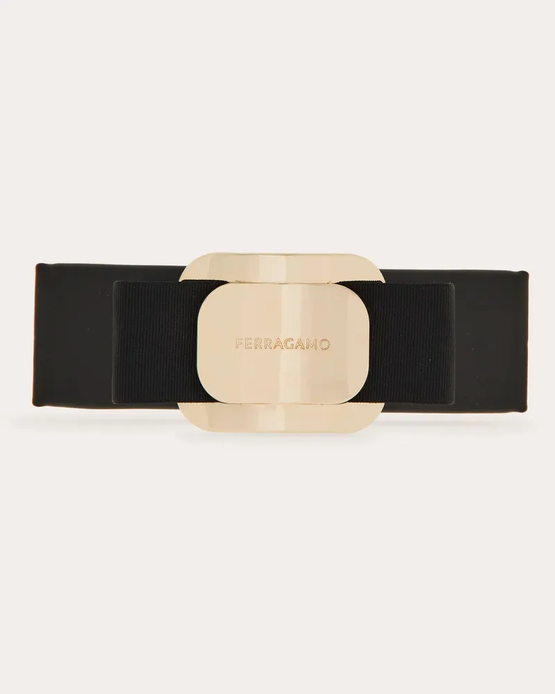 Ferragamo Damen Haarspange mit neuer Vara plate Schwarz Schwarz