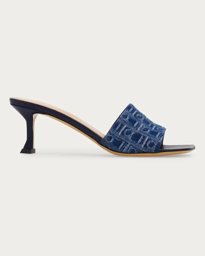 Ferragamo Damen Slide Ferragamo-Monogram Blau Größe Blau