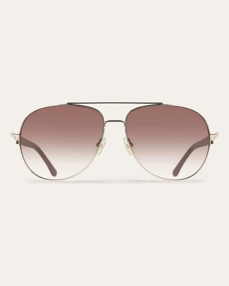 Ferragamo Damen Aviator-Sonnenbrillen Rot Rot