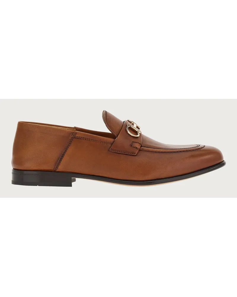 Ferragamo Damen Loafer Mule mit Gancini Braun Größe Braun