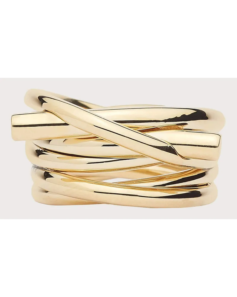 Ferragamo Damen Gancini Ring – Größe 52 Gold Gold