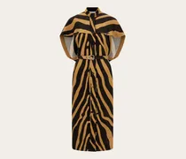 Damen Hemdkleid in Twill Braun