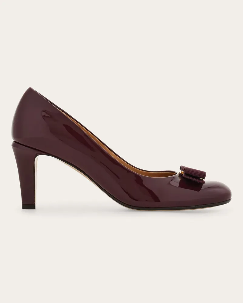 Ferragamo Damen Pumps mit Vara-Schleife Violett Größe Violett