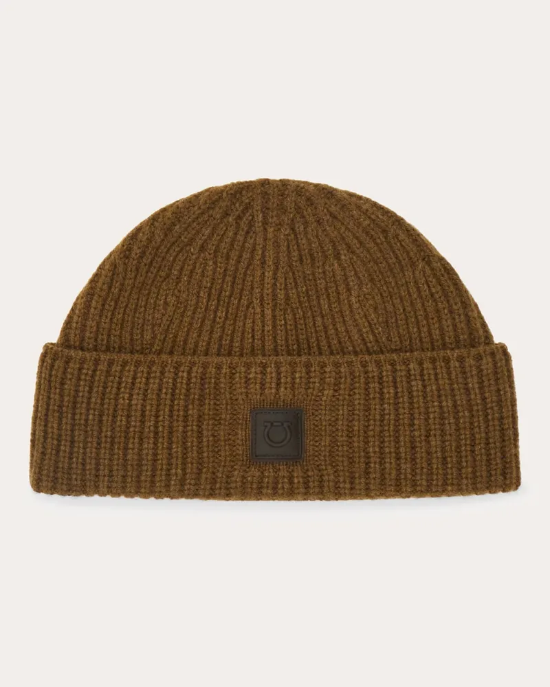 Ferragamo Herren Strick-Beanie Braun Braun