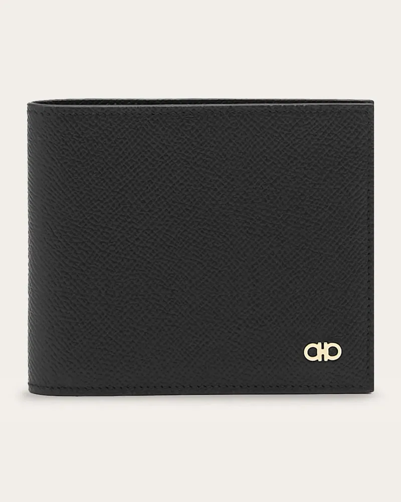 Ferragamo Herren Gancini Brieftasche Schwarz Schwarz