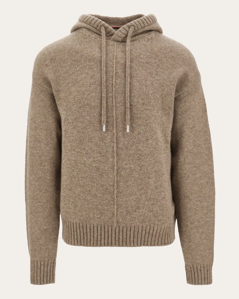 Ferragamo Herren Kapuzenpullover Beige Braun