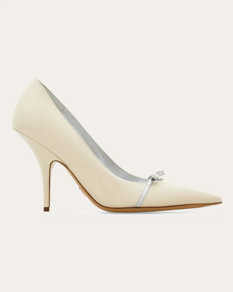 Ferragamo Damen Bridal - Pumps mit Mini-Schleife Weiß Größe Weiß