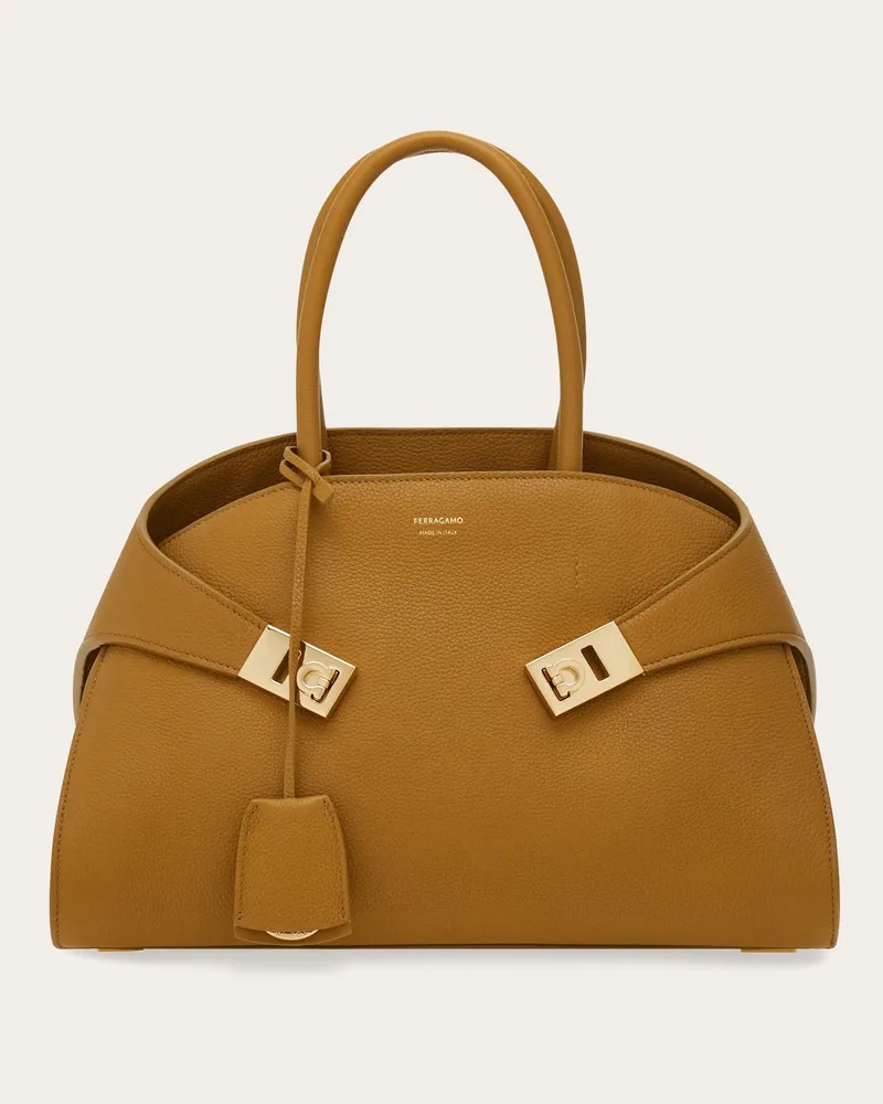 Ferragamo Damen Hug Handtasche (M) Gelb Gelb