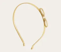 Damen Haarreifen mit Mini-Schleife Gold