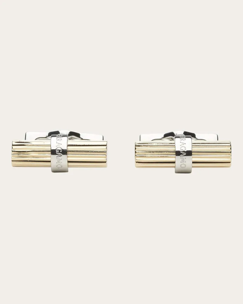 Ferragamo Herren Manschettenknöpfe mit Signatur Gold Gold