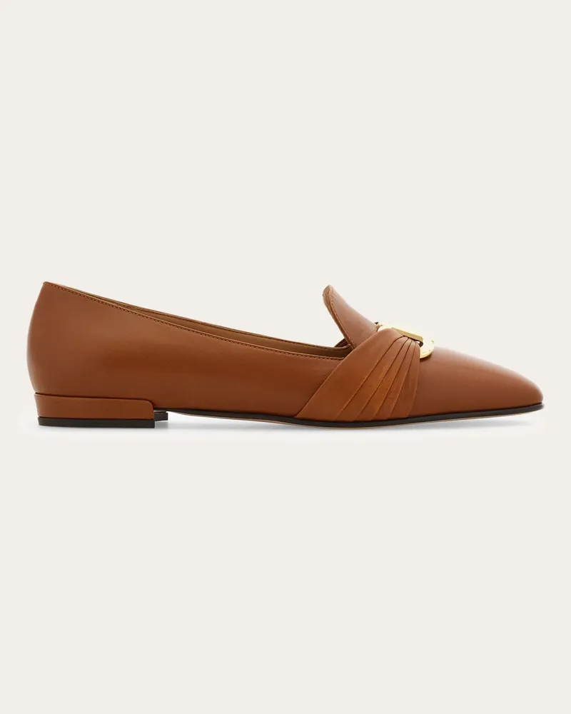 Ferragamo Damen Loafer mit Gancini-Ornament Braun Größe Braun