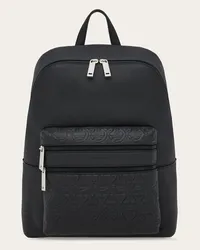 Ferragamo Rucksack mit Prägung Schwarz