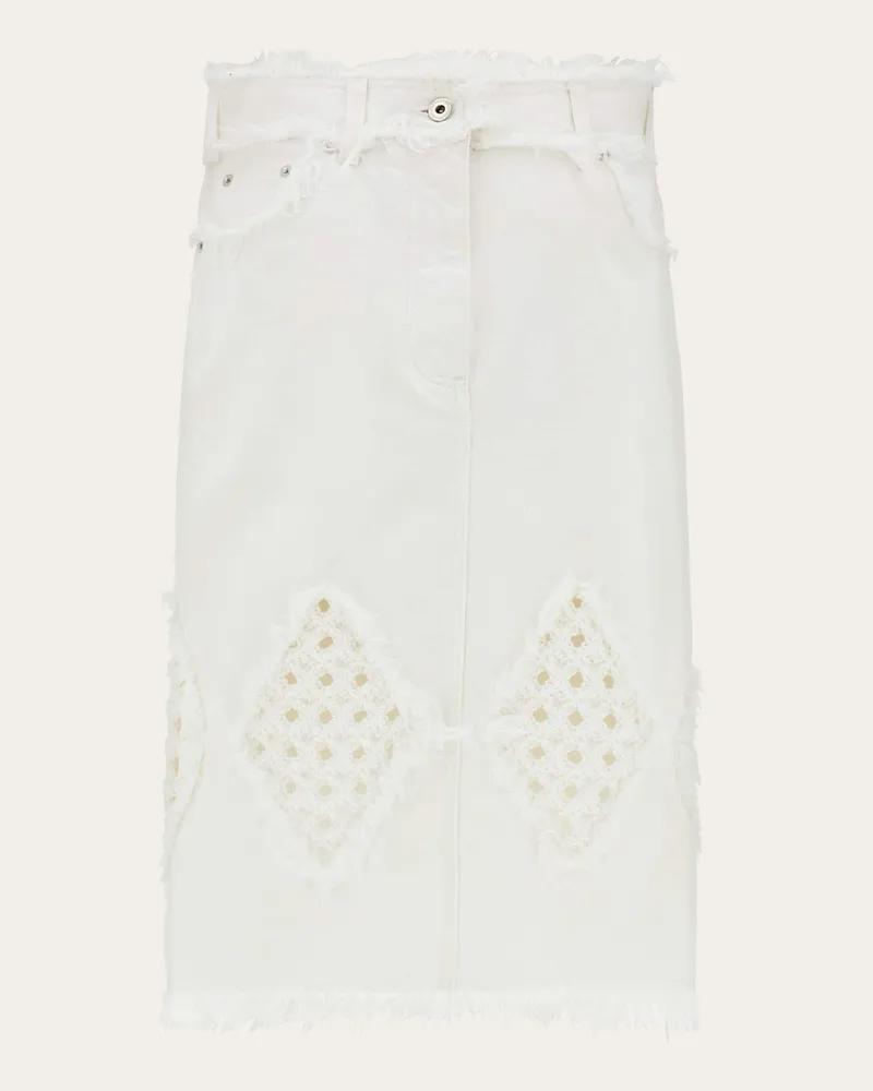 Ferragamo Damen 5-Pocket-Rock Weiß Weiß