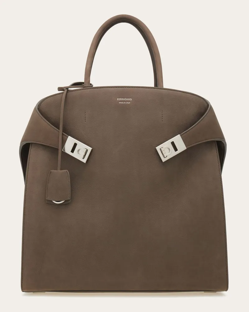 Ferragamo Herren Hug Totebag Grau Grau