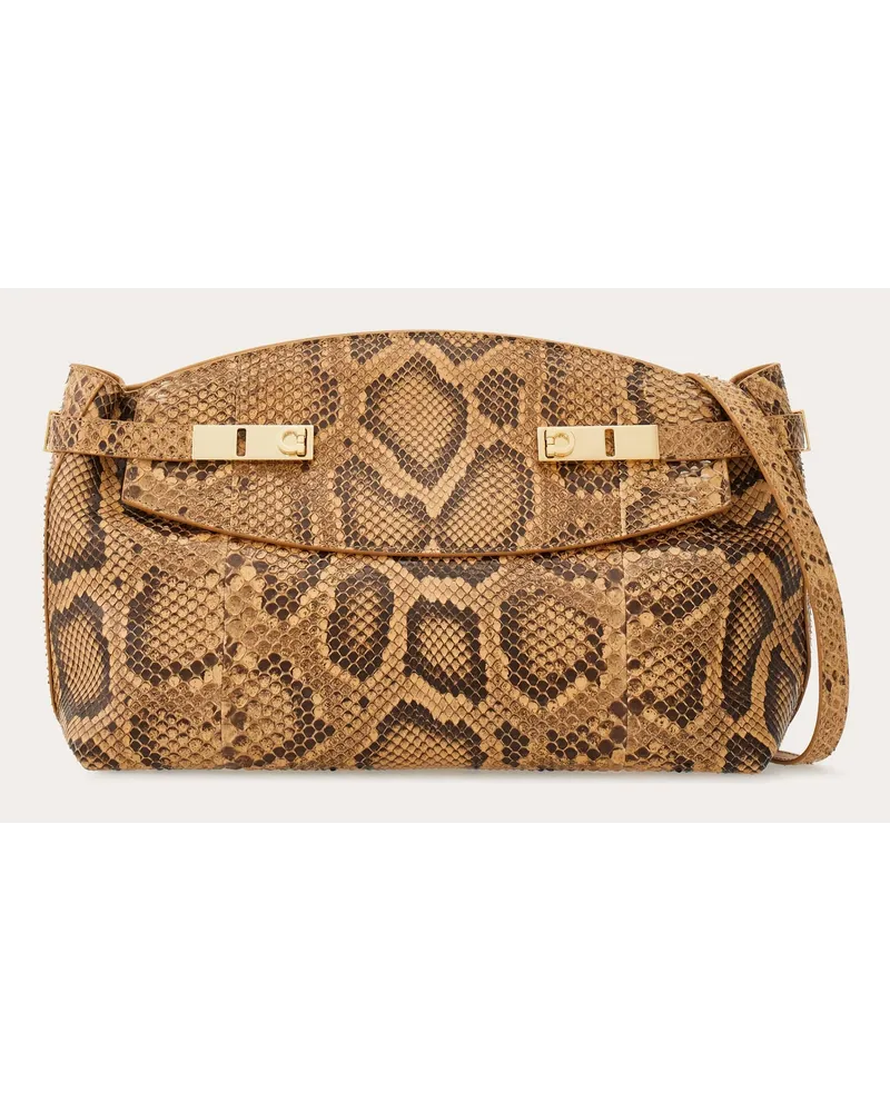 Ferragamo Damen Hug Umhängetasche Soft Braun Braun