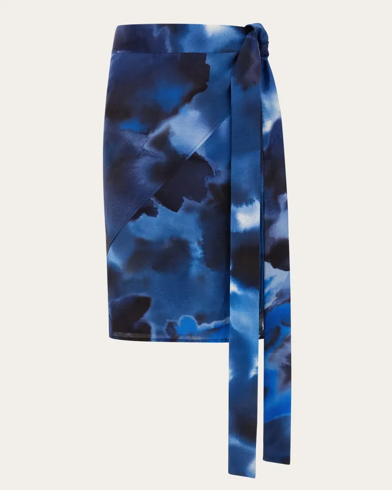 Ferragamo Damen Knielanger Rock Blau Blau