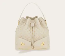 Damen Multipocket-Beuteltasche Weiß