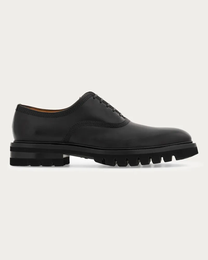 Ferragamo Herren Gesteppter Oxford-Schuh Schwarz Größe Schwarz