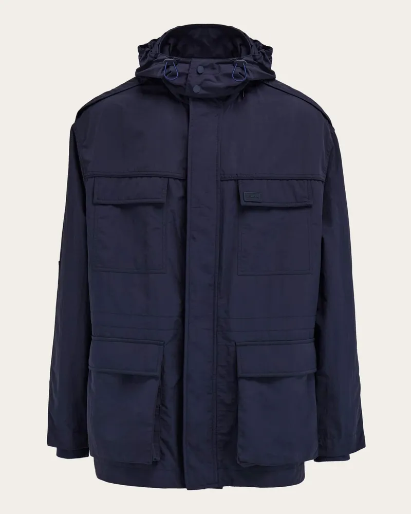 Ferragamo Herren Funktionsjacke Blau Blau