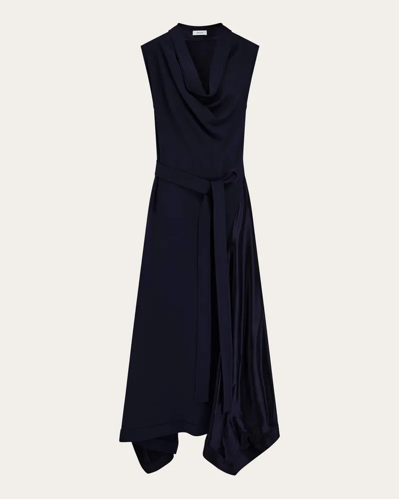 Ferragamo Damen Asymmetrisches Kleid Blau Blau