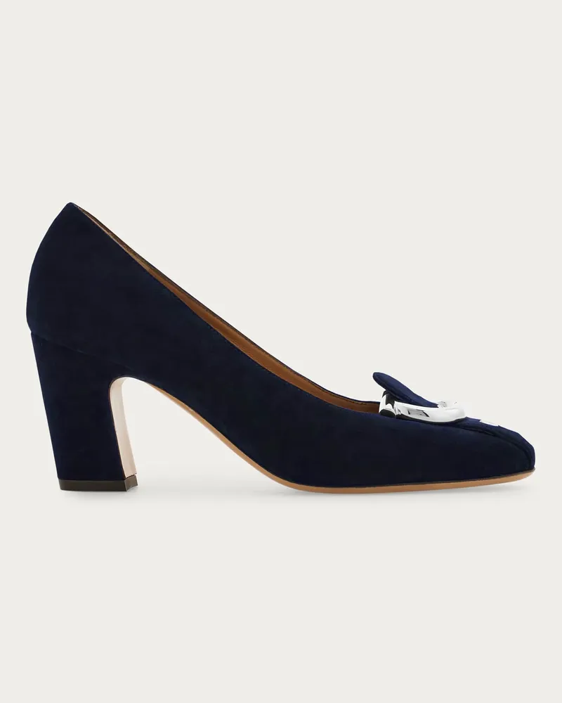 Ferragamo Damen Gancini-Pumps Blau Größe Blau