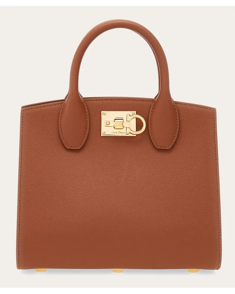 Ferragamo Damen Ferragamo Studio box bag (XS) Braun Braun