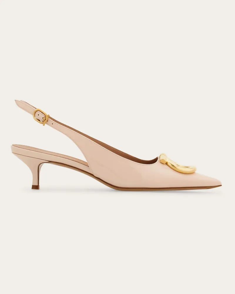 Ferragamo Damen Maxi Gancini Slingback Rosa Größe Rosa