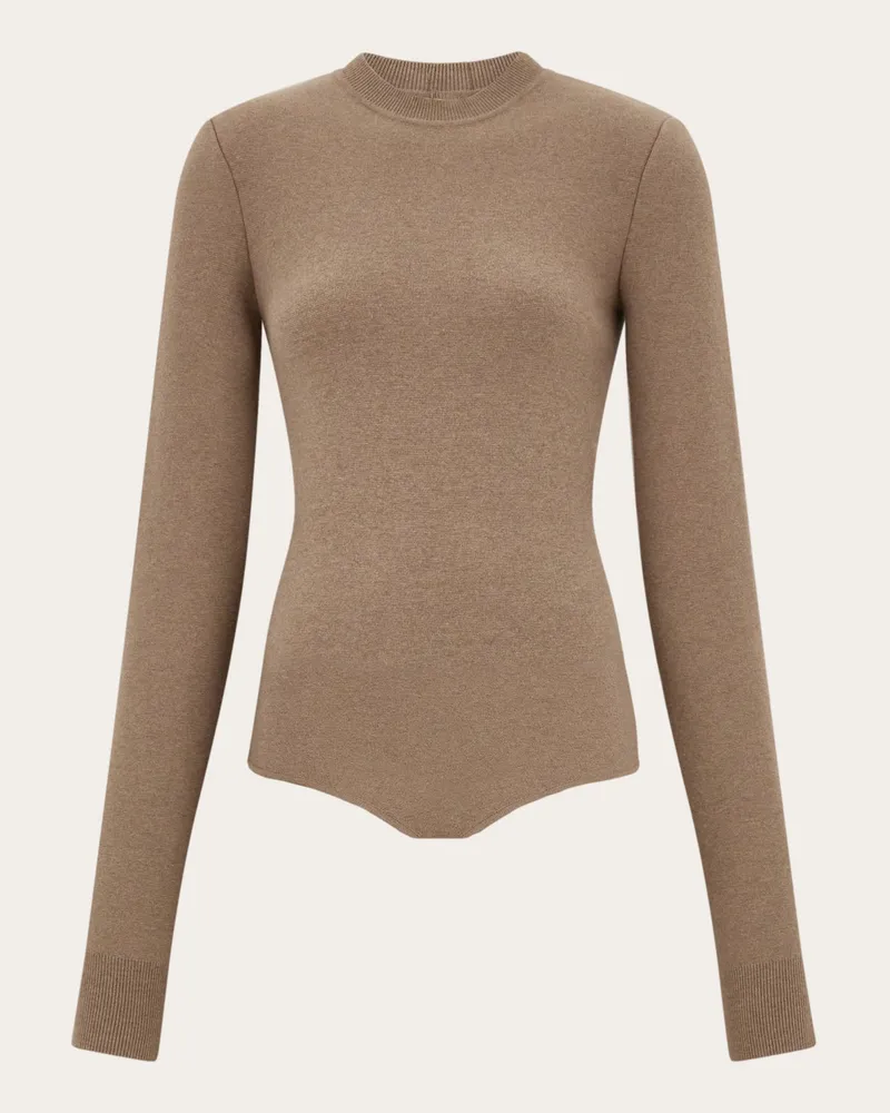 Ferragamo Damen Body aus Jersey Beige Braun