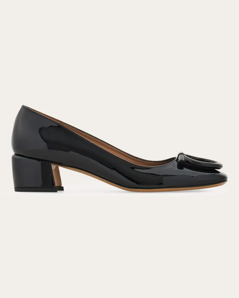 Ferragamo Damen Maxi Gancini Pumps Schwarz Größe 5 Schwarz