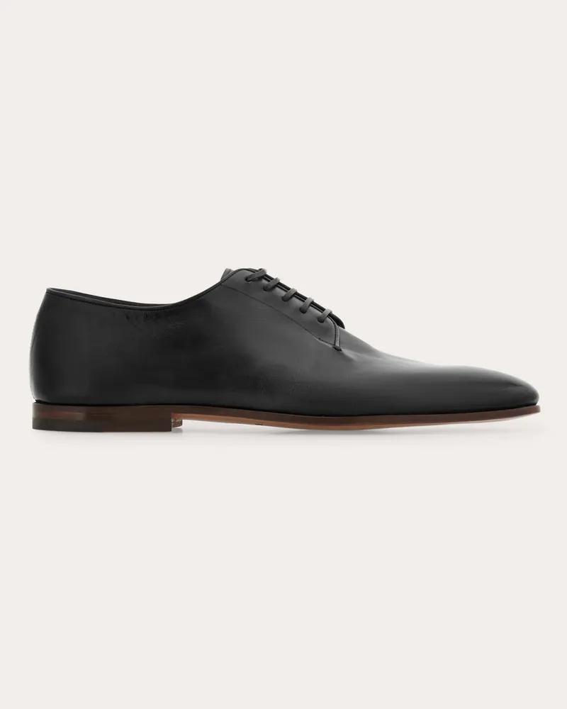 Ferragamo Herren Derby-Schuh in Tramezza-Machart Schwarz Größe Schwarz