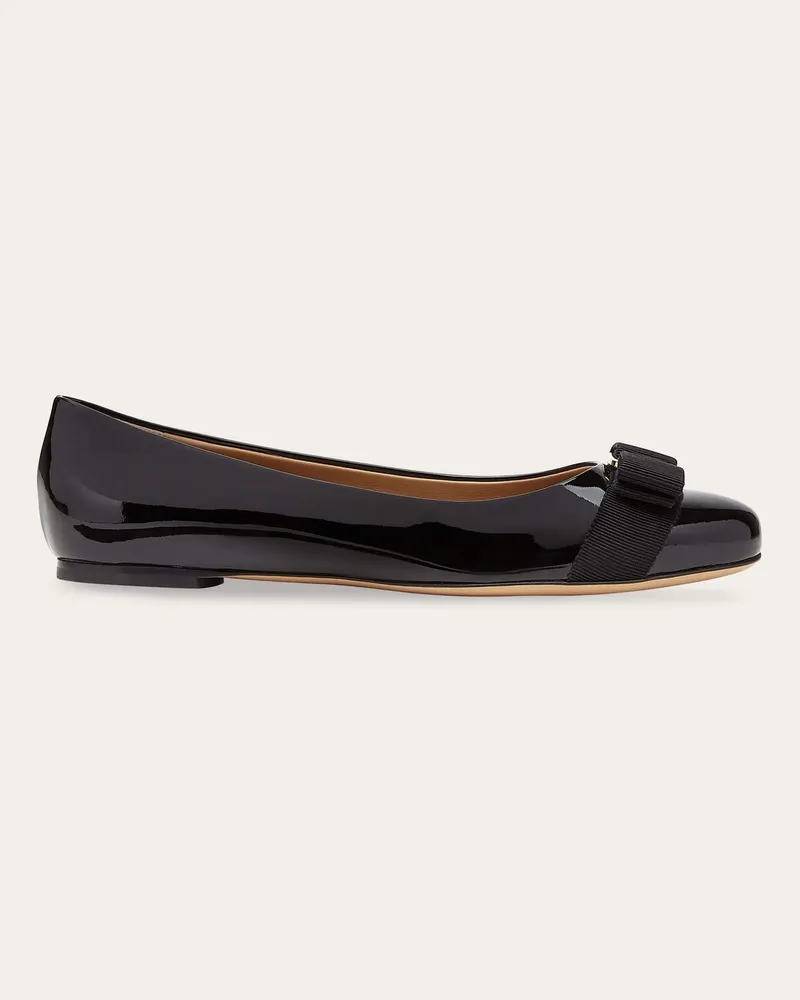 Ferragamo Damen Varina Ballerina Schwarz Größe 5 Schwarz