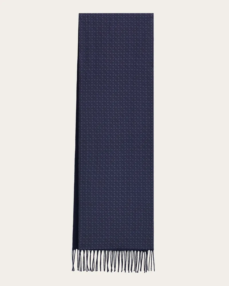 Ferragamo Herren Doubleface-Schal Blau Blau